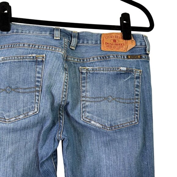 Lucky Brand Dungarees Women's Mid-rise Medium Wash Straight Leg Size 8 - Picture 6 of 12